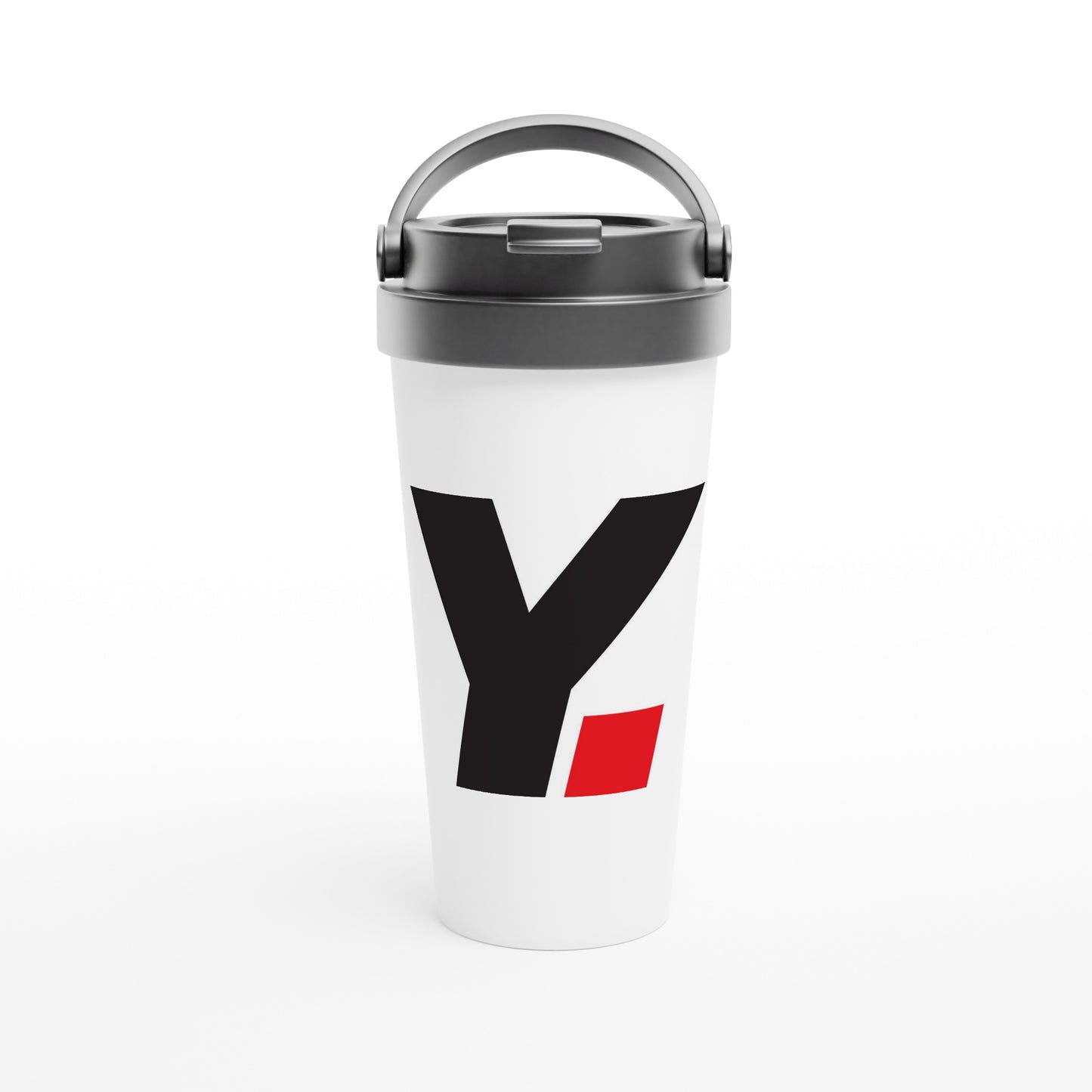 Y Logo | White 15oz Stainless Steel Travel Mug